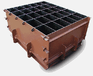 Форма металлическая объемом 1 куб.м., 35(70) блоков, размеры 500х300х200(100)